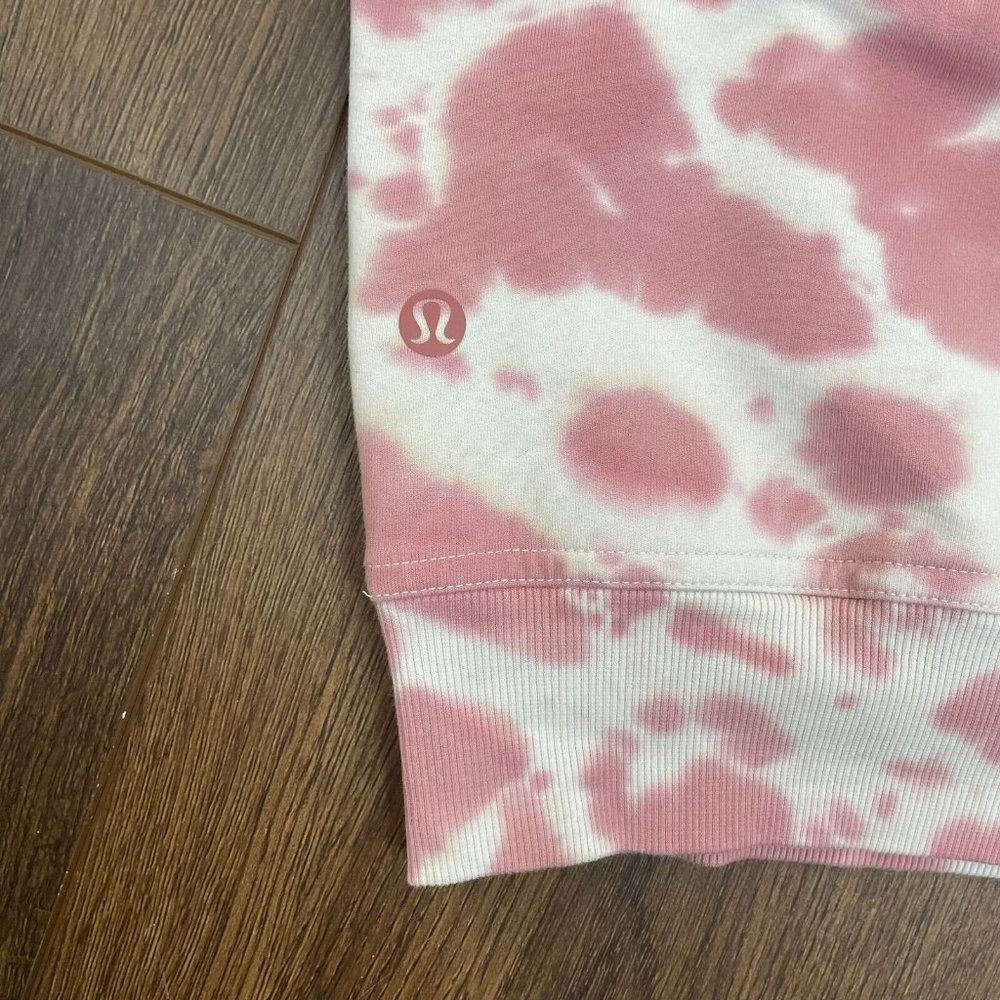 Lululemon‎ All Yours Hoodie Sweatshirt 4 Pink White Tie-Dye Pullover Women's - Picture 15 of 16